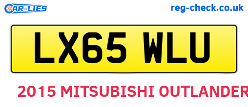 LX65WLU are the vehicle registration plates.