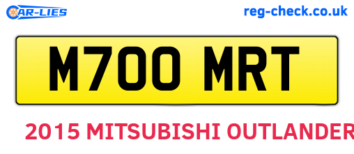 M700MRT are the vehicle registration plates.