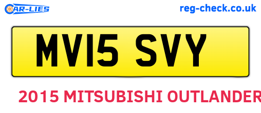 MV15SVY are the vehicle registration plates.