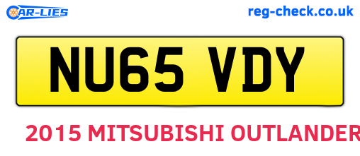 NU65VDY are the vehicle registration plates.