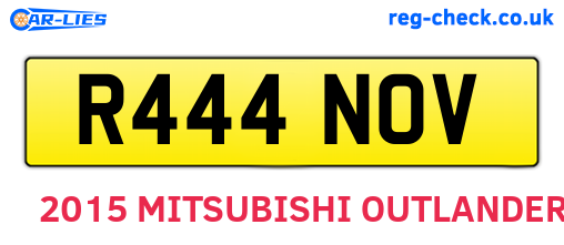 R444NOV are the vehicle registration plates.