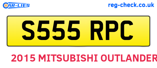 S555RPC are the vehicle registration plates.