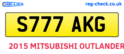 S777AKG are the vehicle registration plates.
