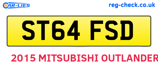 ST64FSD are the vehicle registration plates.