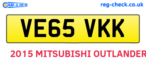 VE65VKK are the vehicle registration plates.