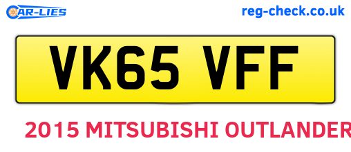 VK65VFF are the vehicle registration plates.