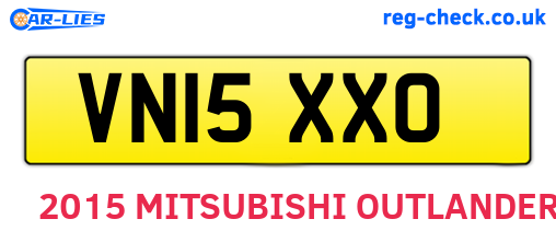 VN15XXO are the vehicle registration plates.