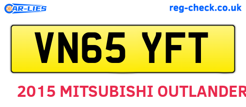 VN65YFT are the vehicle registration plates.
