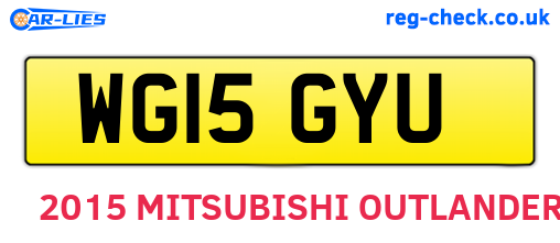 WG15GYU are the vehicle registration plates.