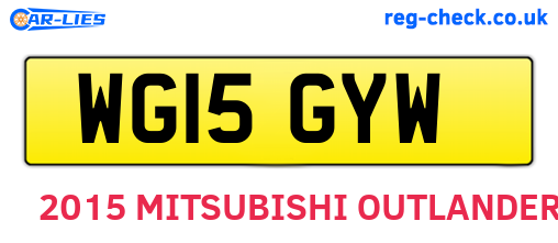 WG15GYW are the vehicle registration plates.