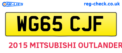 WG65CJF are the vehicle registration plates.