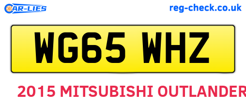 WG65WHZ are the vehicle registration plates.
