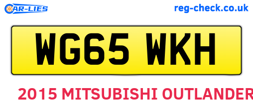 WG65WKH are the vehicle registration plates.