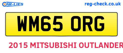 WM65ORG are the vehicle registration plates.