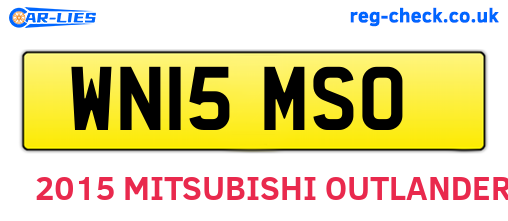 WN15MSO are the vehicle registration plates.