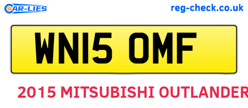 WN15OMF are the vehicle registration plates.