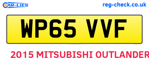 WP65VVF are the vehicle registration plates.