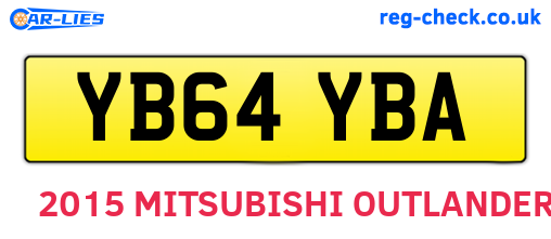 YB64YBA are the vehicle registration plates.