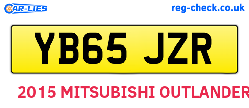 YB65JZR are the vehicle registration plates.