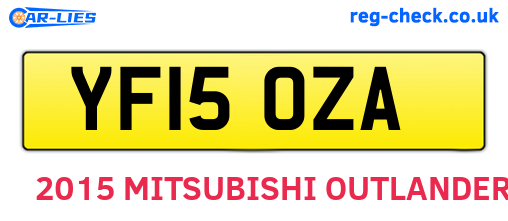 YF15OZA are the vehicle registration plates.