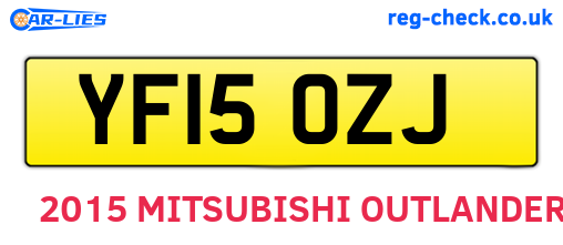 YF15OZJ are the vehicle registration plates.