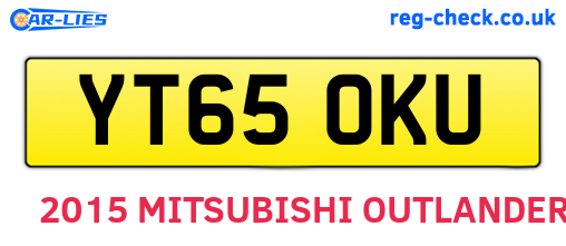 YT65OKU are the vehicle registration plates.