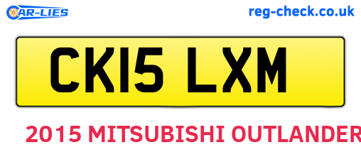 CK15LXM are the vehicle registration plates.