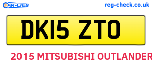 DK15ZTO are the vehicle registration plates.