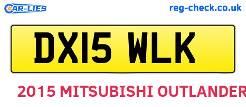 DX15WLK are the vehicle registration plates.
