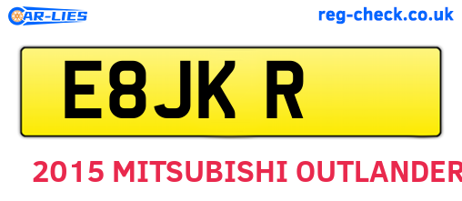 E8JKR are the vehicle registration plates.