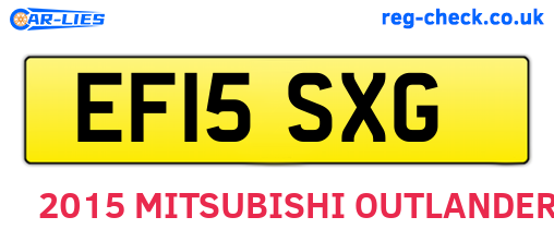EF15SXG are the vehicle registration plates.