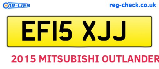 EF15XJJ are the vehicle registration plates.