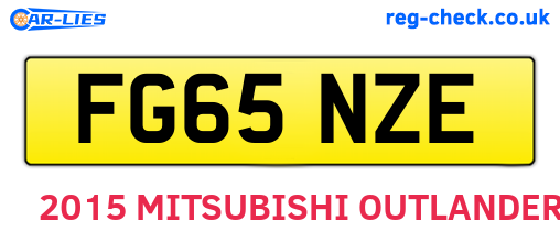 FG65NZE are the vehicle registration plates.