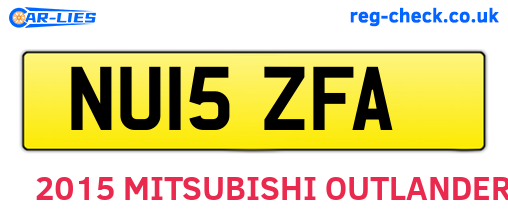 NU15ZFA are the vehicle registration plates.