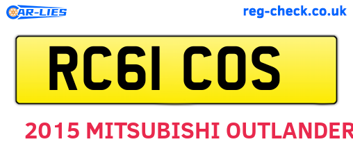 RC61COS are the vehicle registration plates.