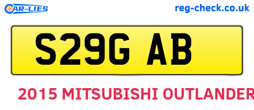 S29GAB are the vehicle registration plates.