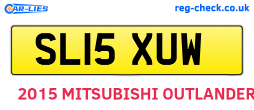 SL15XUW are the vehicle registration plates.