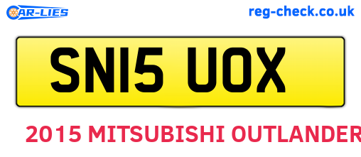 SN15UOX are the vehicle registration plates.