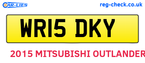 WR15DKY are the vehicle registration plates.