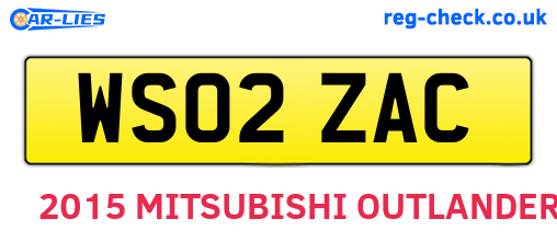 WS02ZAC are the vehicle registration plates.