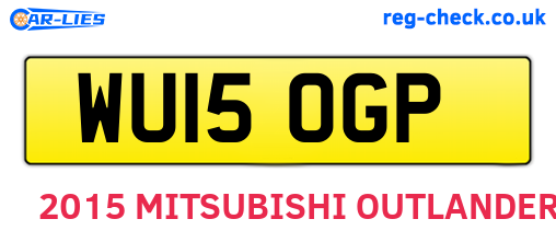 WU15OGP are the vehicle registration plates.