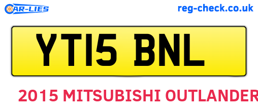 YT15BNL are the vehicle registration plates.