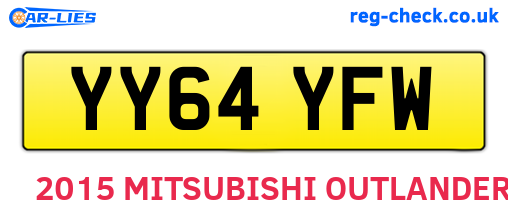 YY64YFW are the vehicle registration plates.
