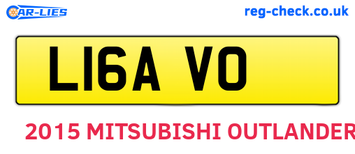 L16AVO are the vehicle registration plates.