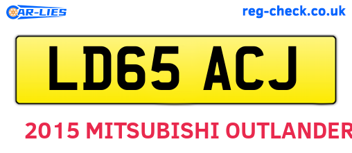 LD65ACJ are the vehicle registration plates.