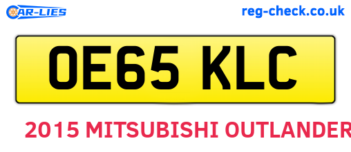 OE65KLC are the vehicle registration plates.