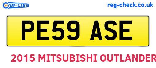 PE59ASE are the vehicle registration plates.