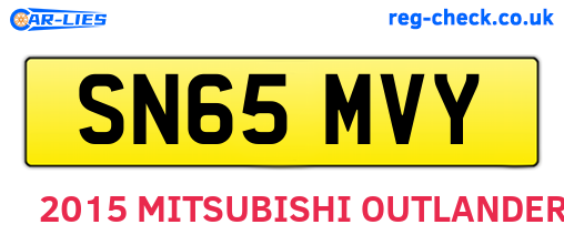 SN65MVY are the vehicle registration plates.