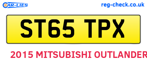 ST65TPX are the vehicle registration plates.