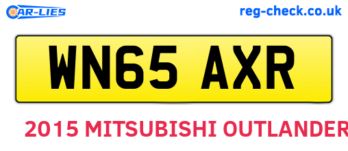 WN65AXR are the vehicle registration plates.